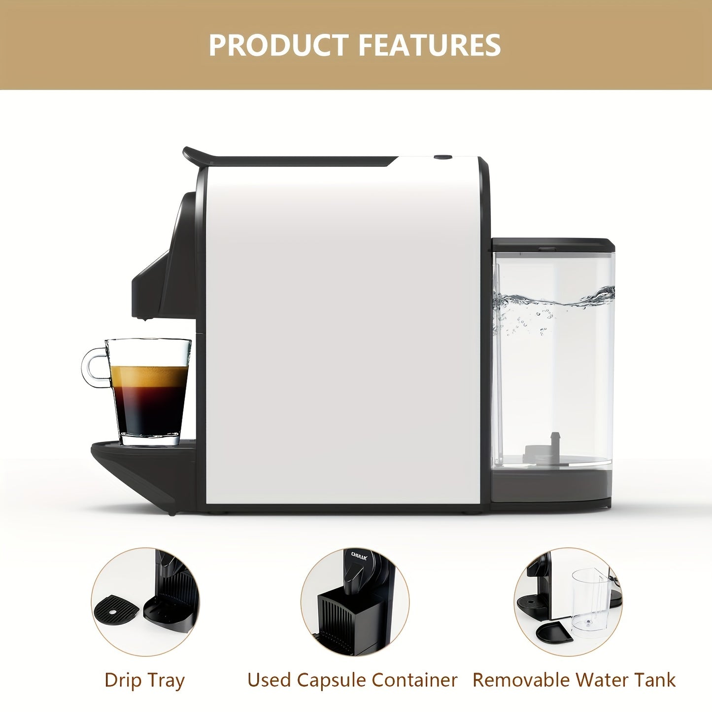 1400W Espresso Machine For Nespresso Capsules