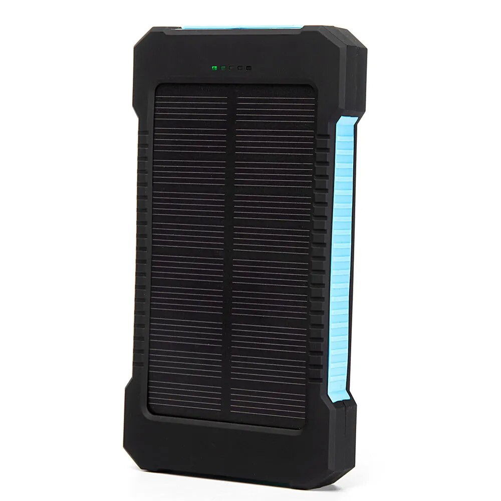 "Solar Power Bank - 10000mAh External Battery with Fast Charging and Waterproof Design"