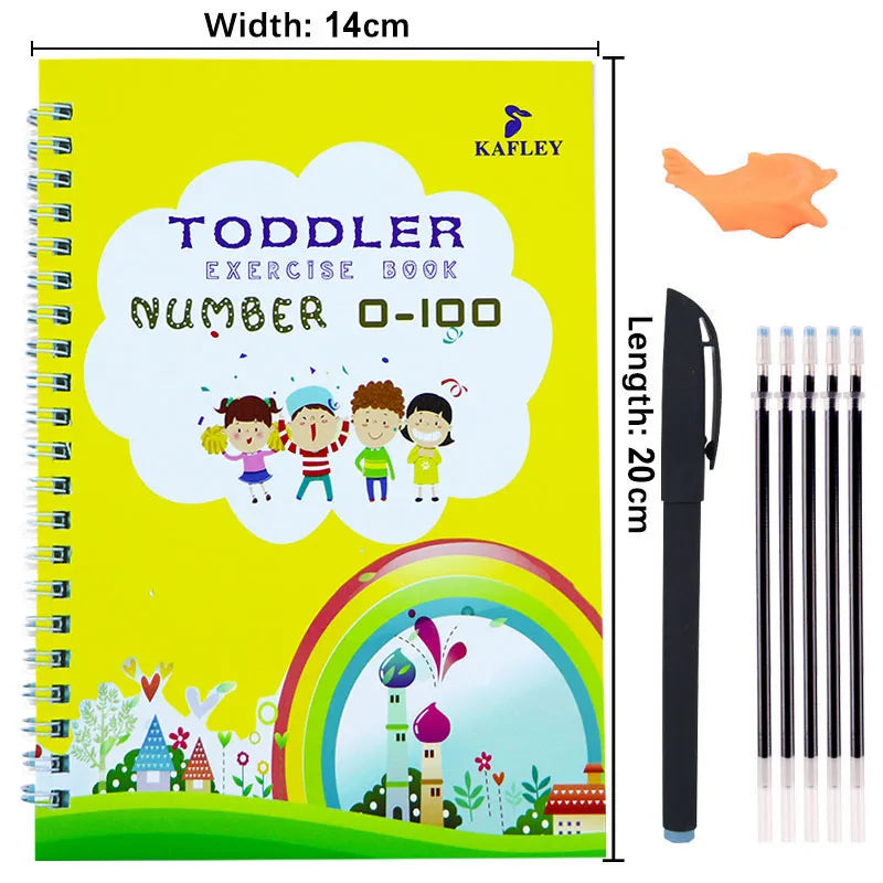 Reusable Montessori Toys English French Copybooks Pen Children'