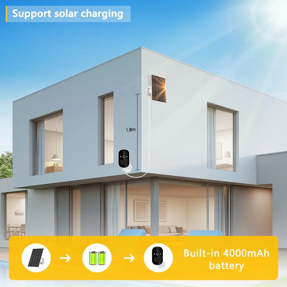 WiFi Solar Camera Outdoor Night Vision IP Camera