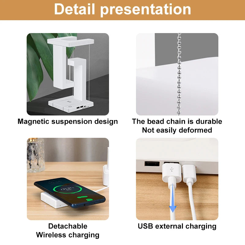 Smart Wireless Charging Suspension Table Lamp