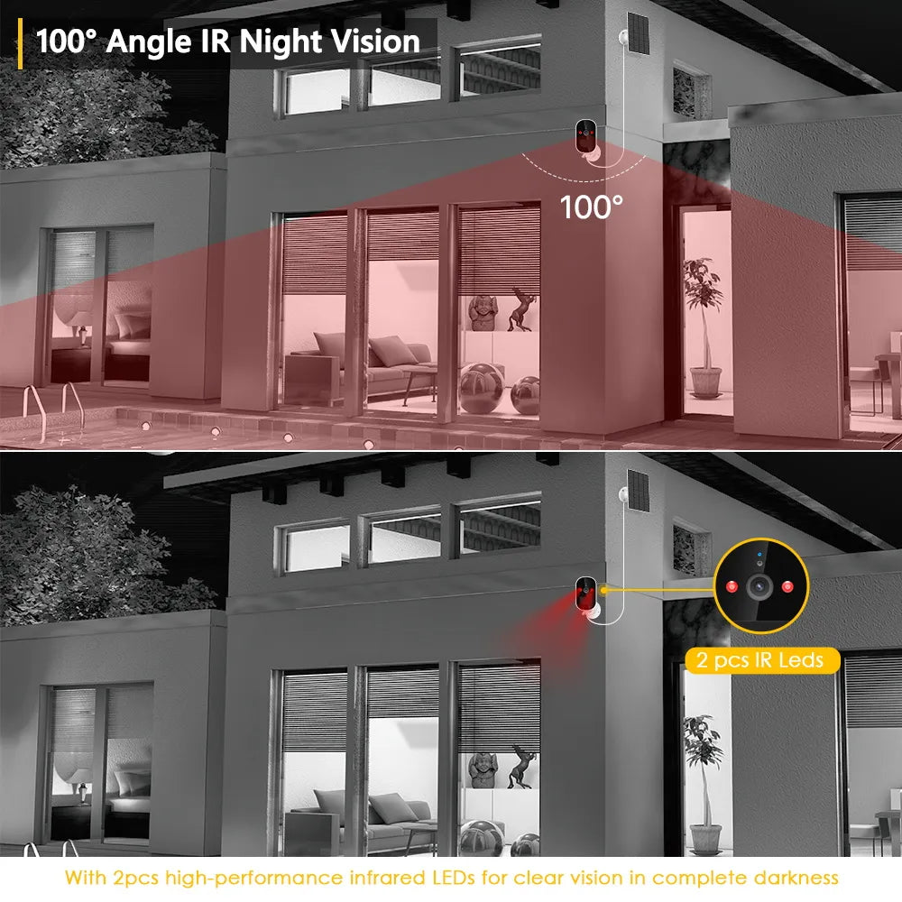 WiFi Solar Camera Outdoor Night Vision IP Camera