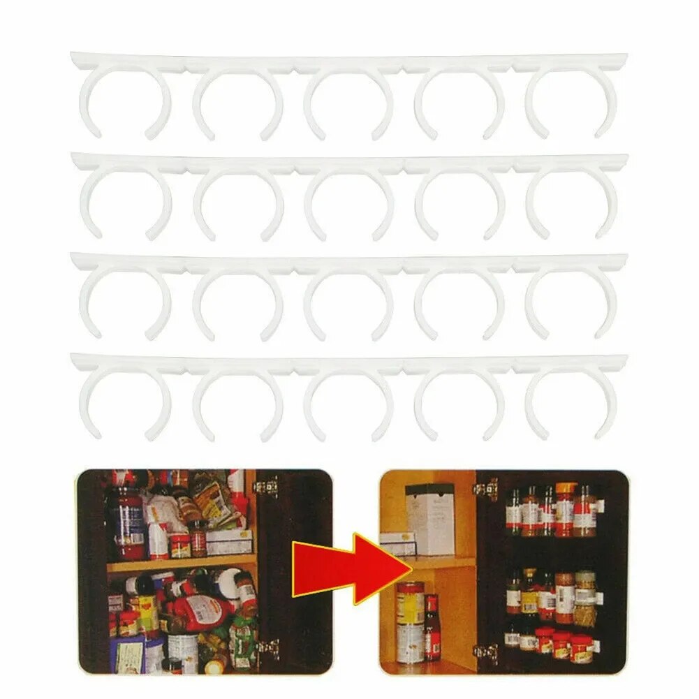 Kitchen Organizer Spice Bottle Rack Clips
