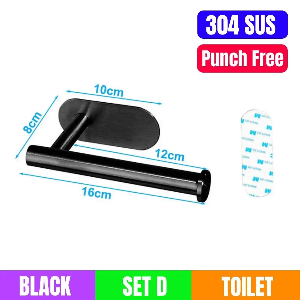 Punch-free Paper Towel Holder Stainless Steel Kitchen