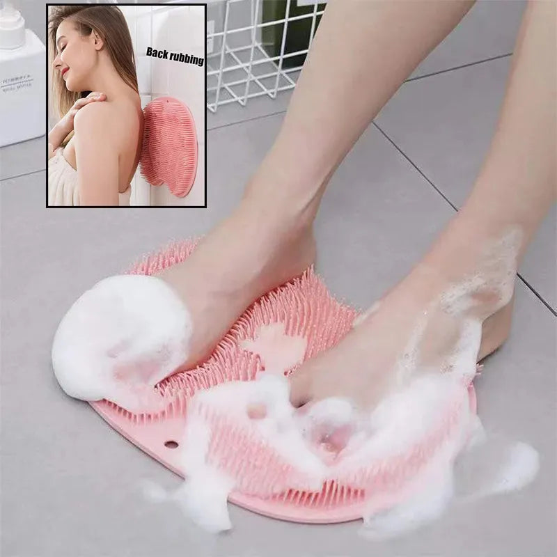 silicone rub back brush bathroom