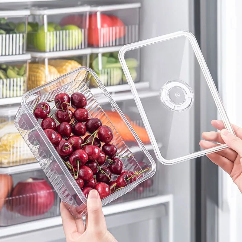 Refrigerator Storage Box Timing Fresh Fridge Organizer