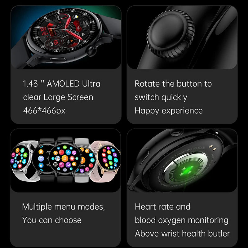 Smartwatch 1.43 inch Full Screen Bluetooth Calling