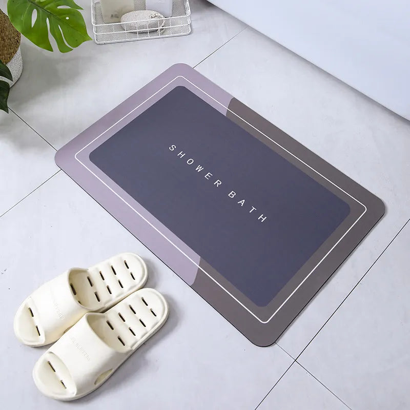 "Super Absorbent Shower Bath Mat - Non-Slip Bathroom Rug for Safety and Comfort"