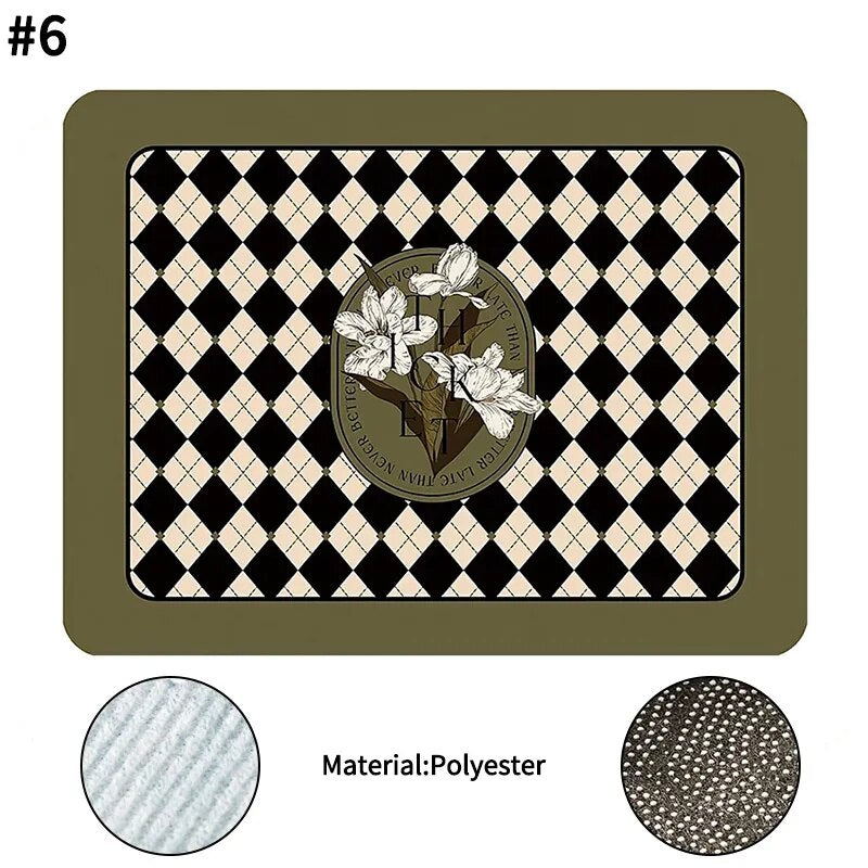 Printed Dish Drying Mat Super Absorbent