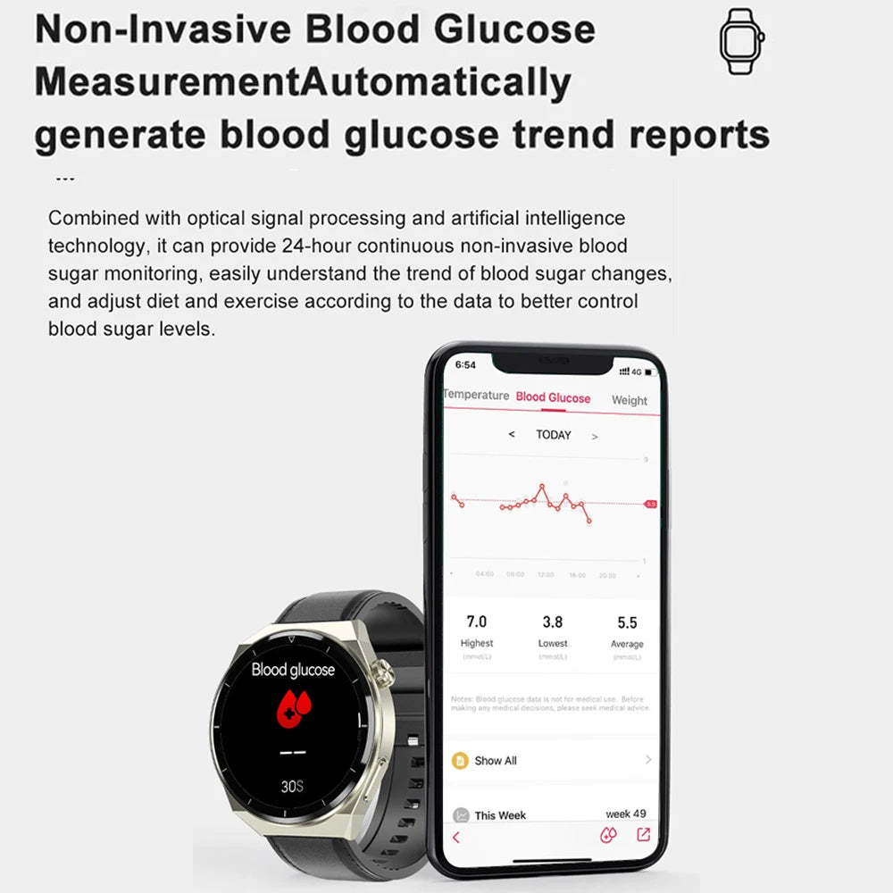 Smart Watch Men Laser Treatment Of Hypertension