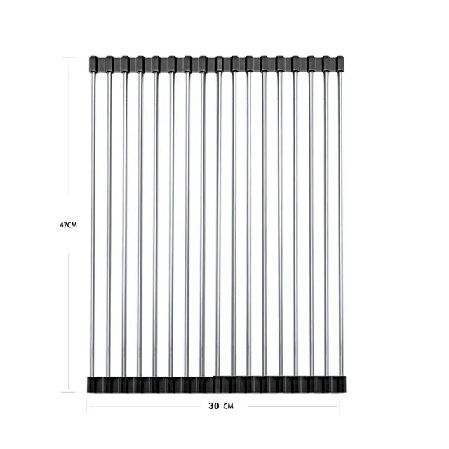 Foldable Stainless Steel Dish Drainer Roll
