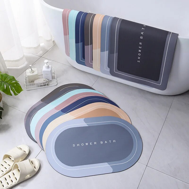 "Super Absorbent Shower Bath Mat - Non-Slip Bathroom Rug for Safety and Comfort"