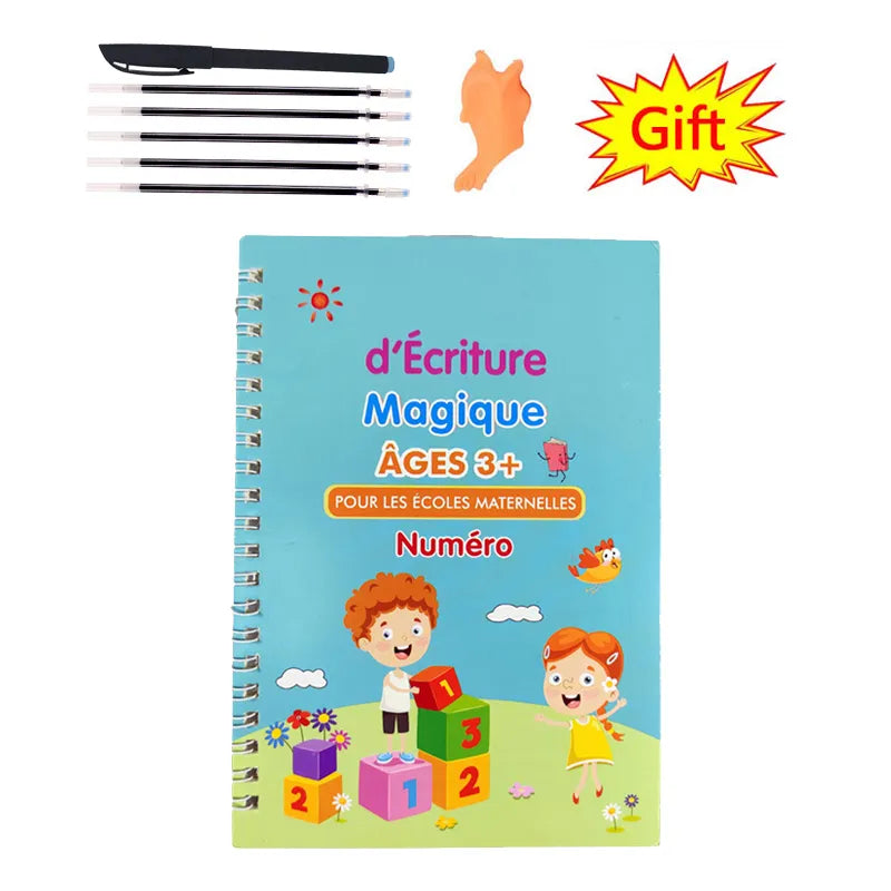 Reusable Montessori Toys English French Copybooks Pen Children'
