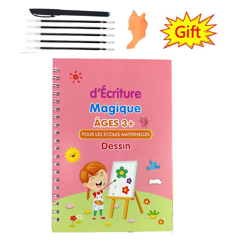 Reusable Montessori Toys English French Copybooks Pen Children'