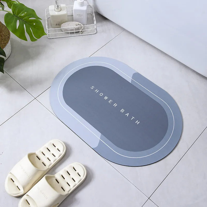"Super Absorbent Shower Bath Mat - Non-Slip Bathroom Rug for Safety and Comfort"
