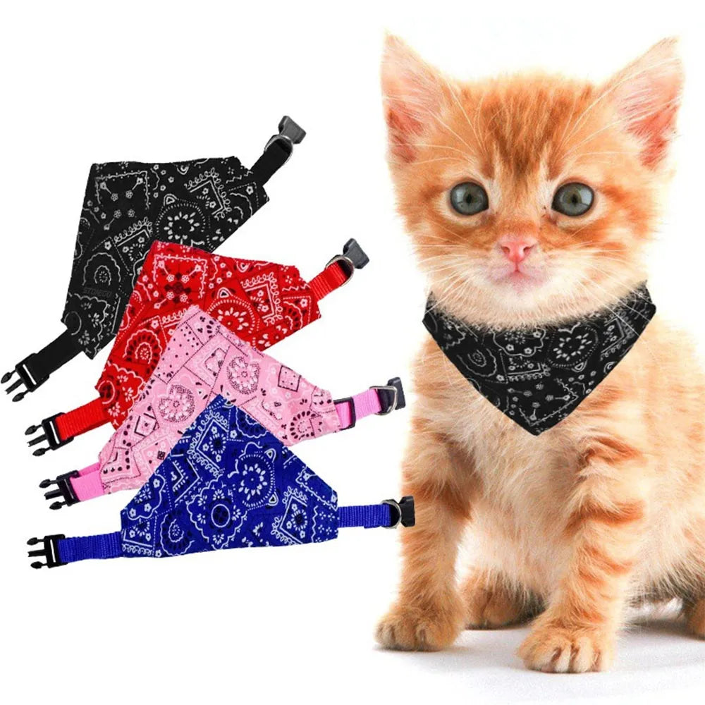 Pet Bibs Adjustable Pet Saliva Towel Dog Puppy Cat