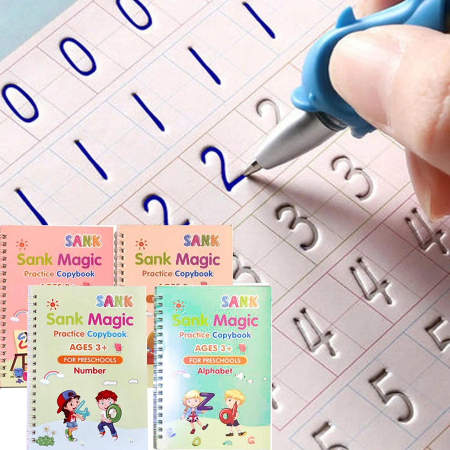 Reusable Montessori Toys English French Copybooks Pen Children'