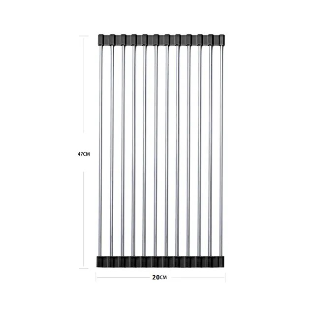 Foldable Stainless Steel Dish Drainer Roll