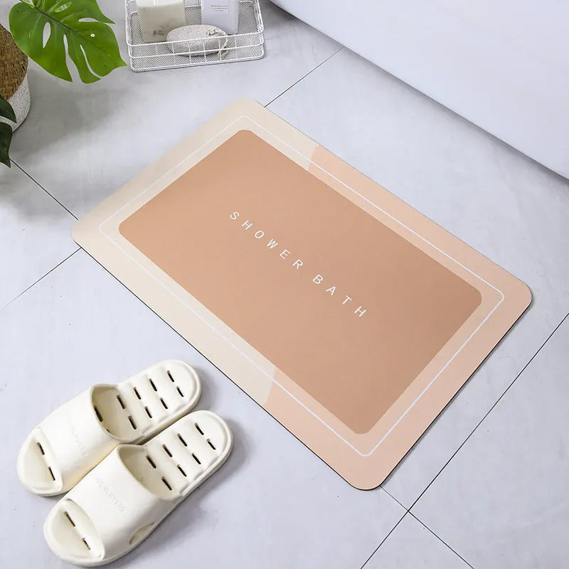 "Super Absorbent Shower Bath Mat - Non-Slip Bathroom Rug for Safety and Comfort"