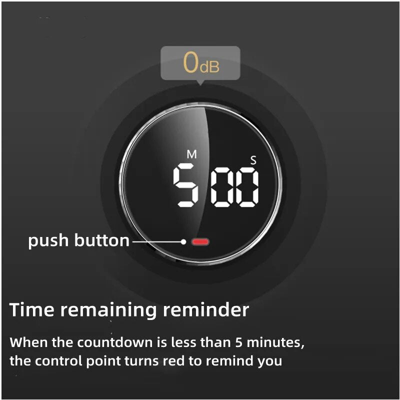 Magnetic Kitchen Timer - Digital LED Display Cooking Timer for Precise Kitchen Timing"Magnetic Kitchen Timer Digital LED Display Cooking