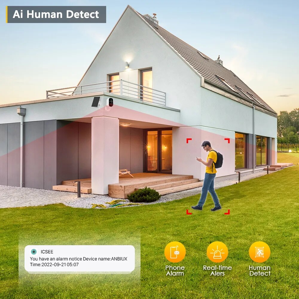 WiFi Solar Camera Outdoor Night Vision IP Camera