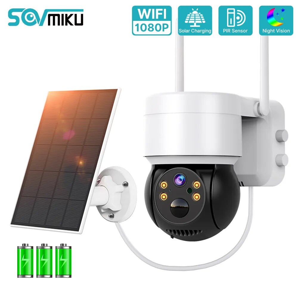 1080P HD WIFI Solar Camera Human Detection Security Video