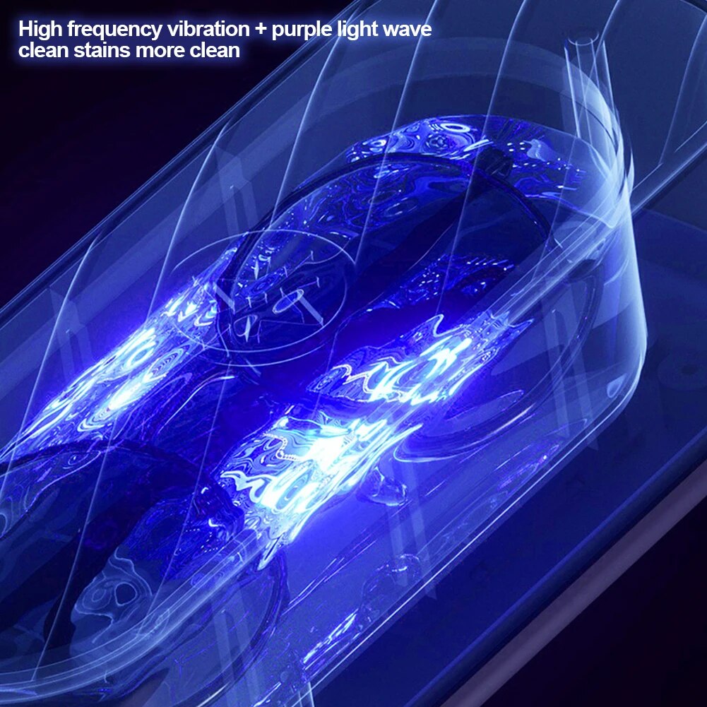 "High Frequency Ultrasonic Cleaner - Ideal for Jewelry, Glasses, Watches, Rings, and Dentures"