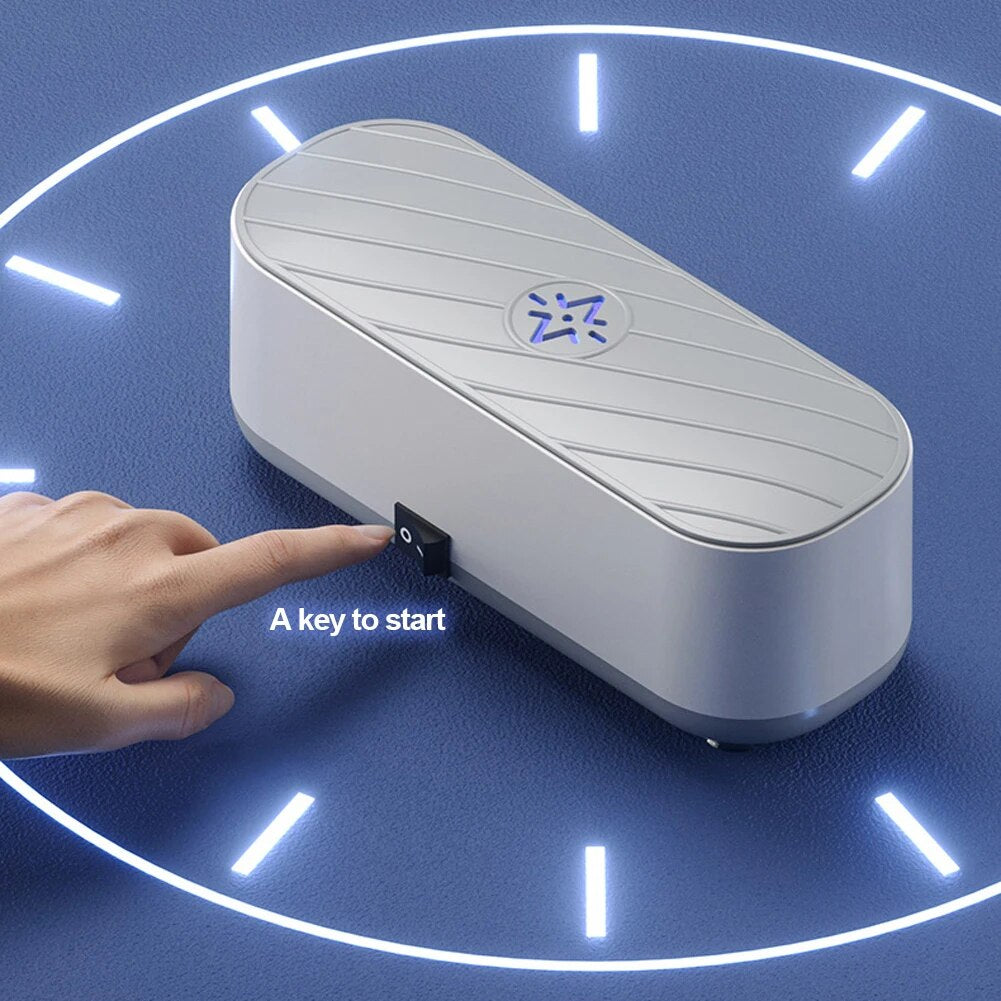 "High Frequency Ultrasonic Cleaner - Ideal for Jewelry, Glasses, Watches, Rings, and Dentures"