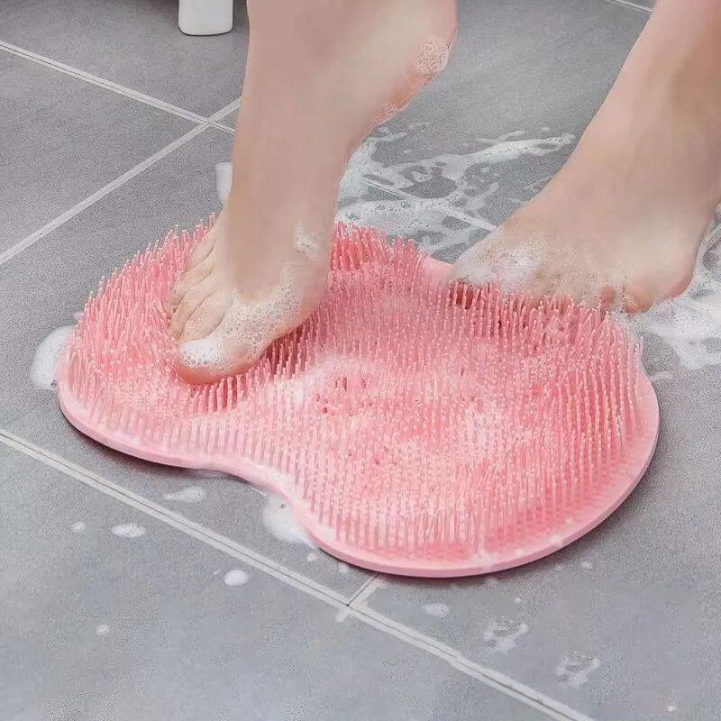 silicone rub back brush bathroom