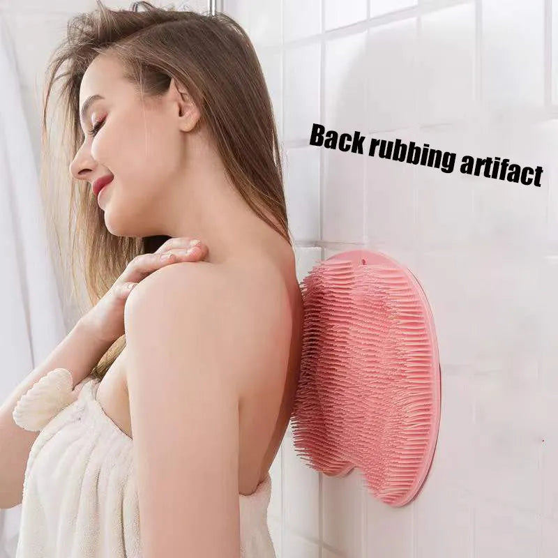 silicone rub back brush bathroom