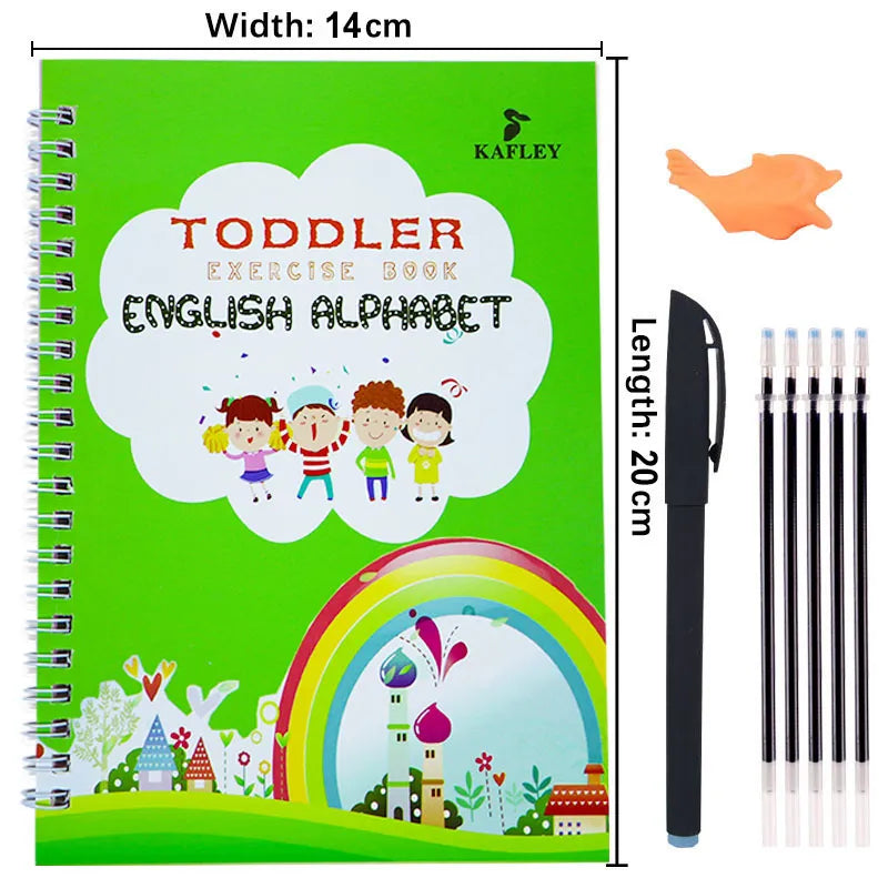 Reusable Montessori Toys English French Copybooks Pen Children'