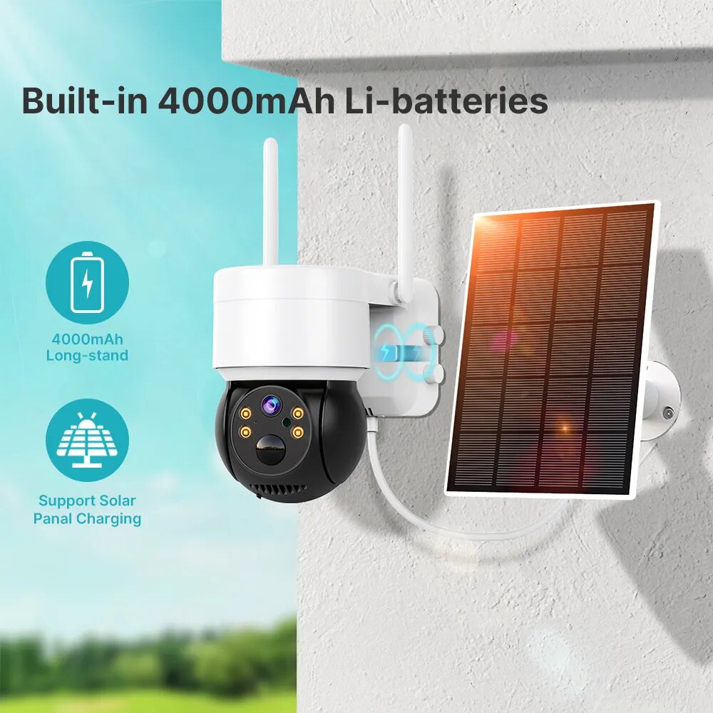 1080P HD WIFI Solar Camera Human Detection Security Video