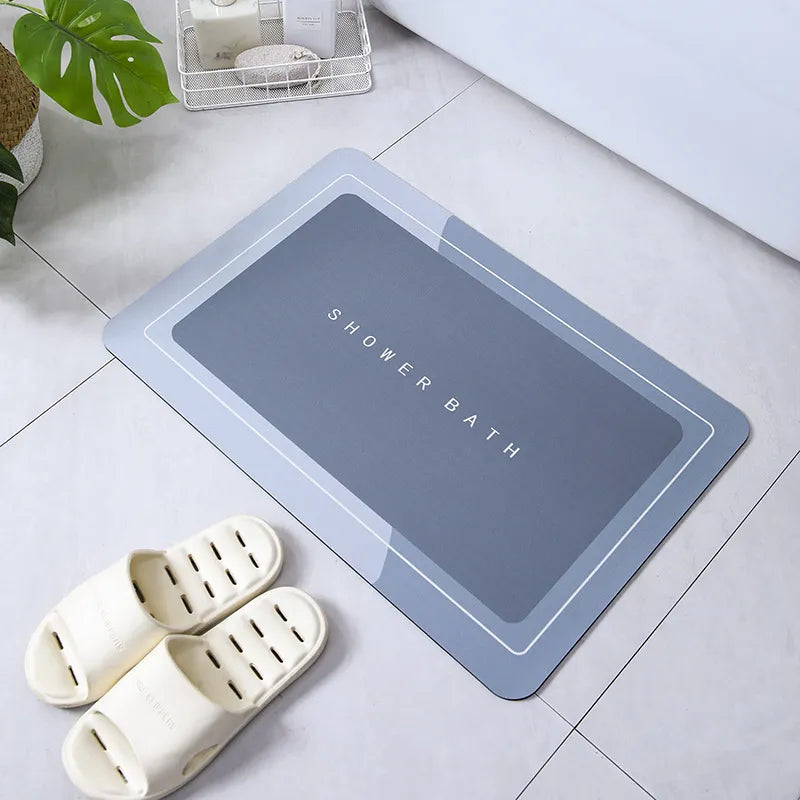 "Super Absorbent Shower Bath Mat - Non-Slip Bathroom Rug for Safety and Comfort"