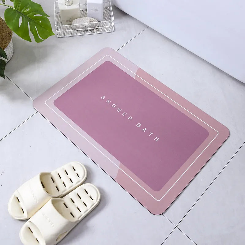 "Super Absorbent Shower Bath Mat - Non-Slip Bathroom Rug for Safety and Comfort"