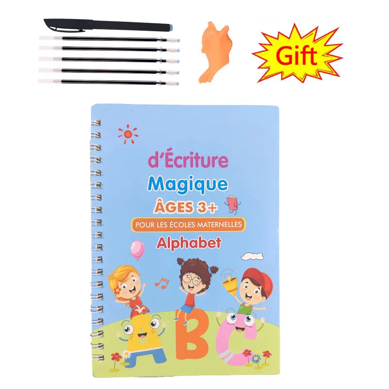 Reusable Montessori Toys English French Copybooks Pen Children'