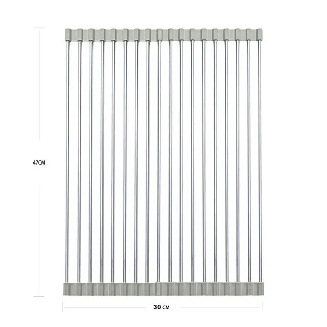 Foldable Stainless Steel Dish Drainer Roll