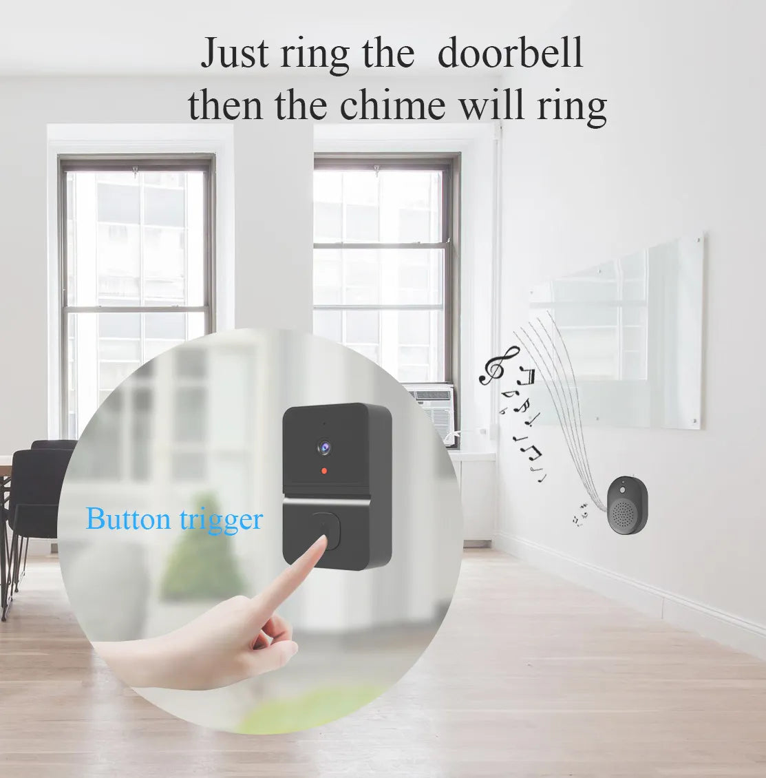Wireless Doorbell WiFi Outdoor HD Camera Security
