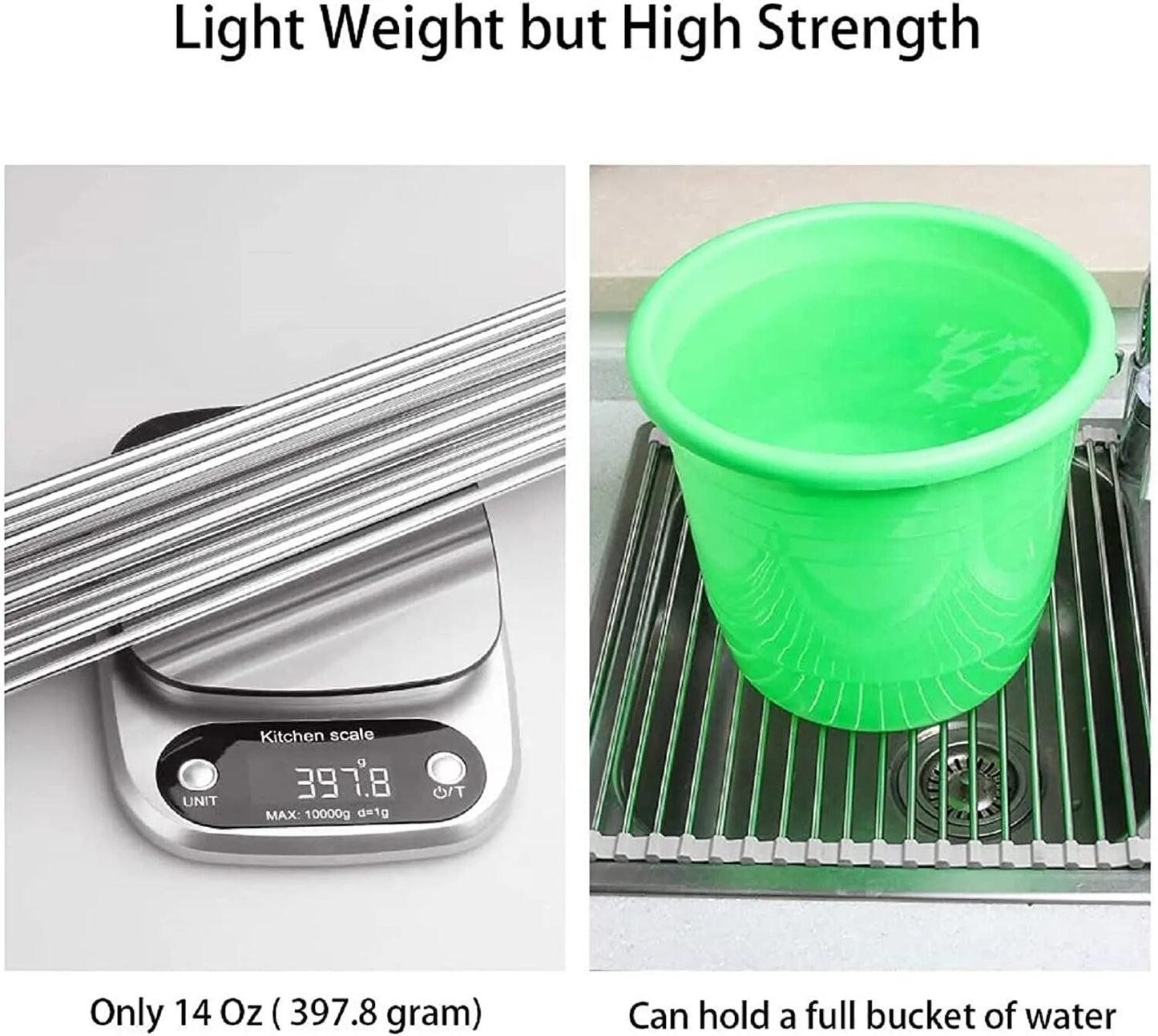 Foldable Stainless Steel Dish Drainer Roll