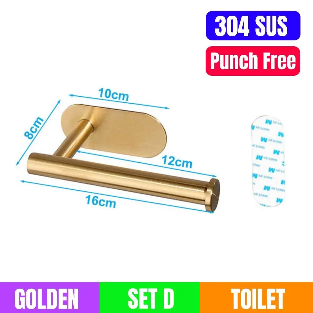 Punch-free Paper Towel Holder Stainless Steel Kitchen