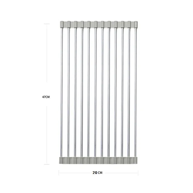 Foldable Stainless Steel Dish Drainer Roll