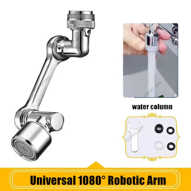 Stainless Steel Universal Rotation Faucet Robotic Arm