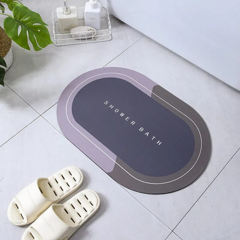 "Super Absorbent Shower Bath Mat - Non-Slip Bathroom Rug for Safety and Comfort"