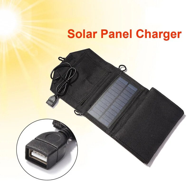 "Foldable Solar Cells Charger - Portable and Waterproof Solar Panels for Phone Charging"