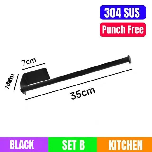 Punch-free Paper Towel Holder Stainless Steel Kitchen