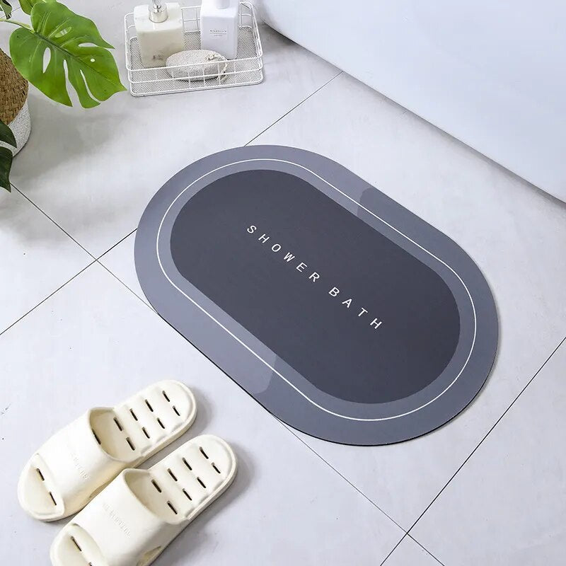 "Super Absorbent Shower Bath Mat - Non-Slip Bathroom Rug for Safety and Comfort"