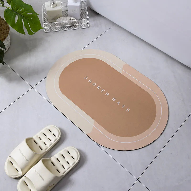 "Super Absorbent Shower Bath Mat - Non-Slip Bathroom Rug for Safety and Comfort"