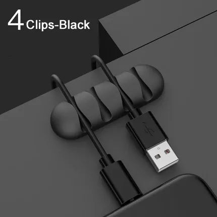Smart Cable Holder Silicone Flexible Cable Winder Wire Organizer