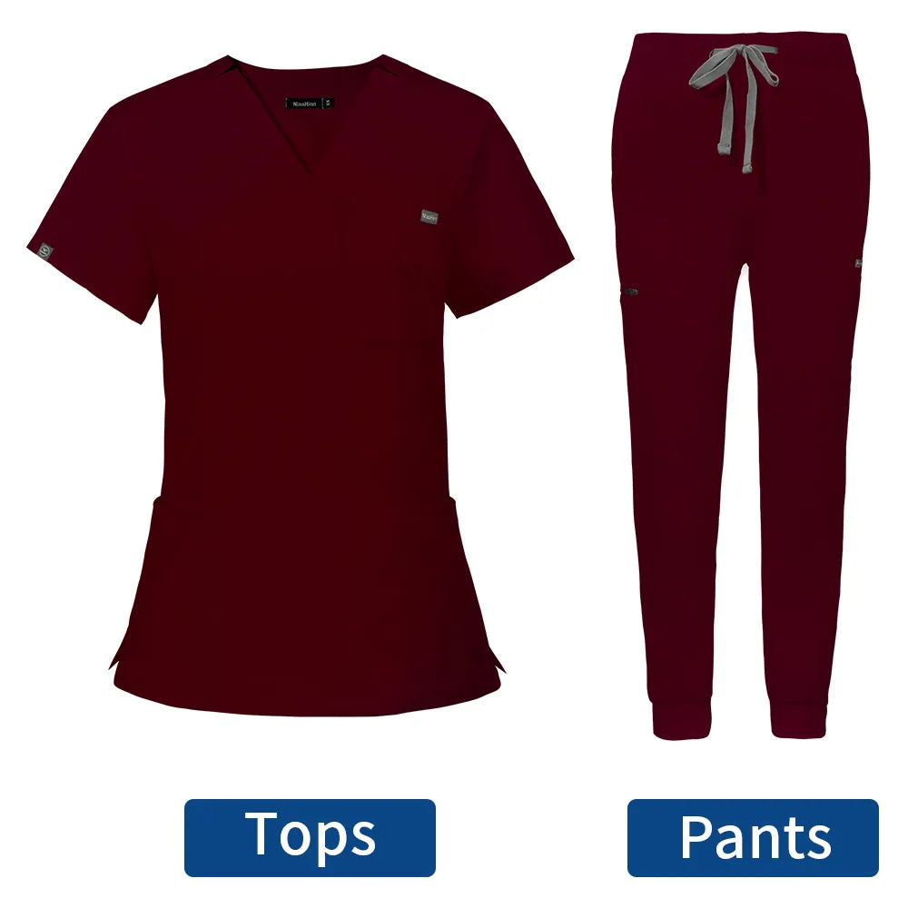 Hospital Doctor Nursing Uniform Women Casual Short Sleeved Medical Uniforms
