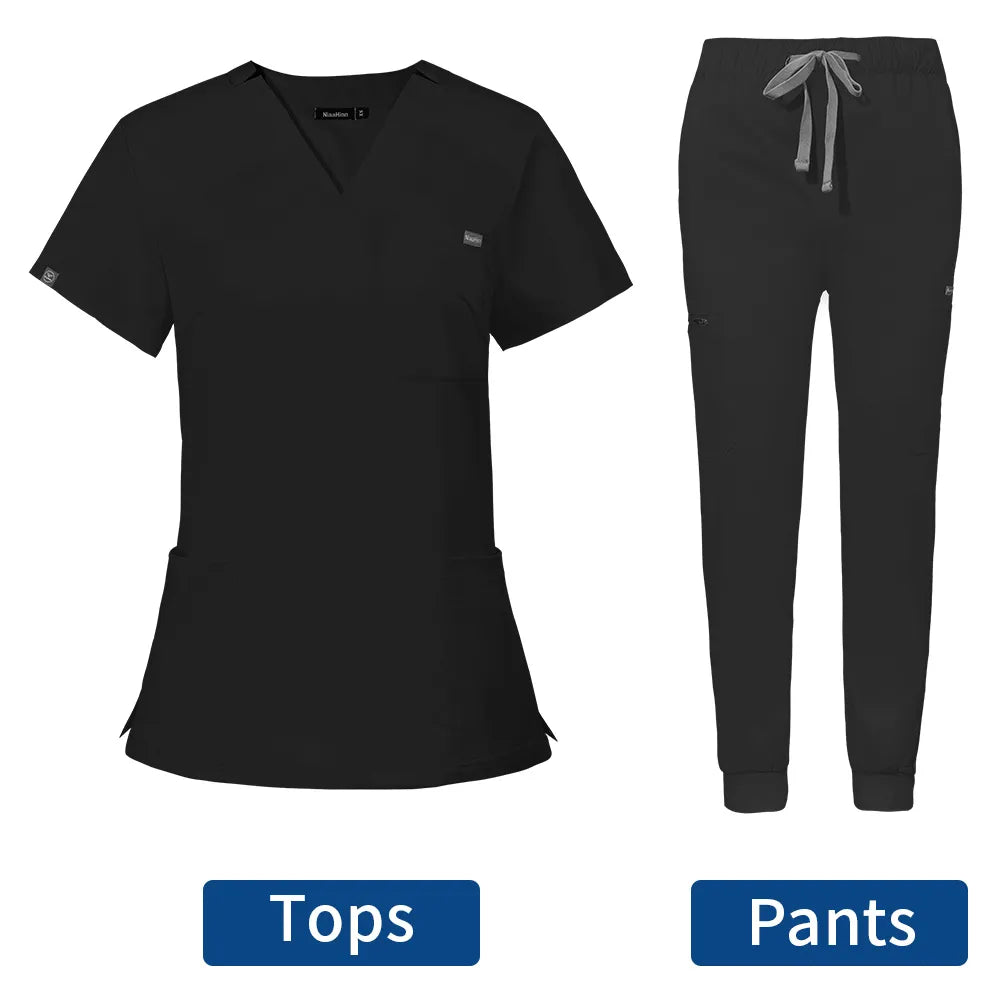 Hospital Doctor Nursing Uniform Women Casual Short Sleeved Medical Uniforms