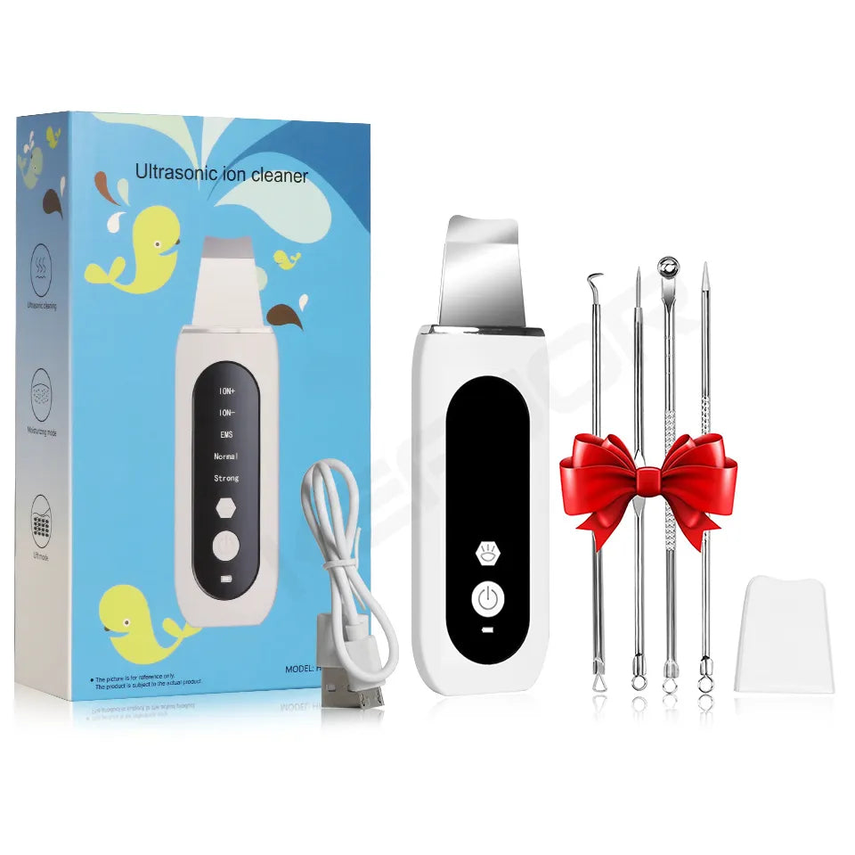 Ultrasonic Skin Scrubber Peeling Blackhead Remover Deep Face Cleaning